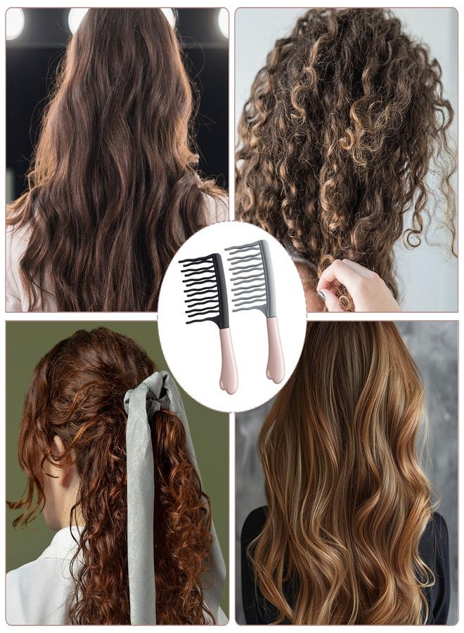 ValueBargain 2 Pack Wide Tooth Comb Coconut, Curly Hair Brush with Double-Layer Wavy Teeth & Ergonomic Handle, Detangling Comb for Thick/Wet Hair, Travel Friendly - Image 4